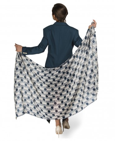 Палантин Женский W40-POINTS/BLEU